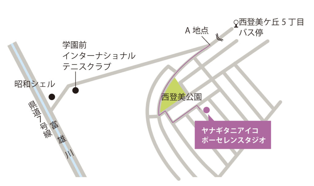 ヤナギタニアイコ・ポーセレンスタジオ_地図